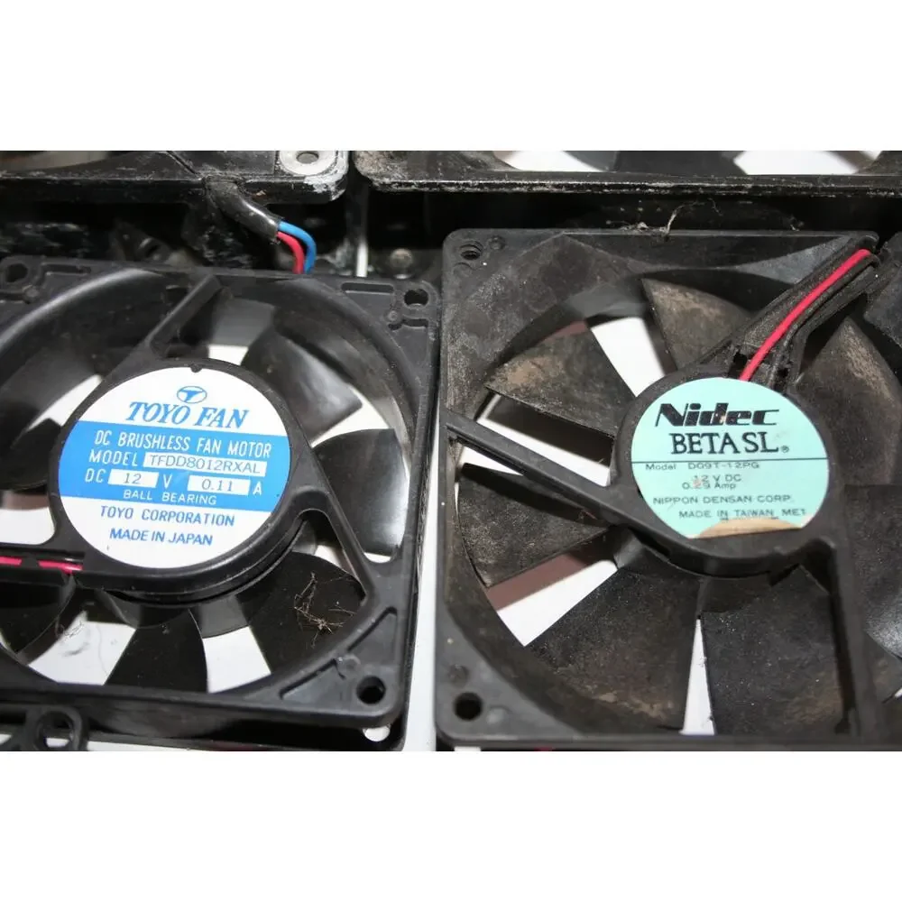 Lot of 9 D/C Fans Computer Generator Cooling Work